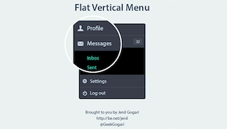 Flat Vertical Menu